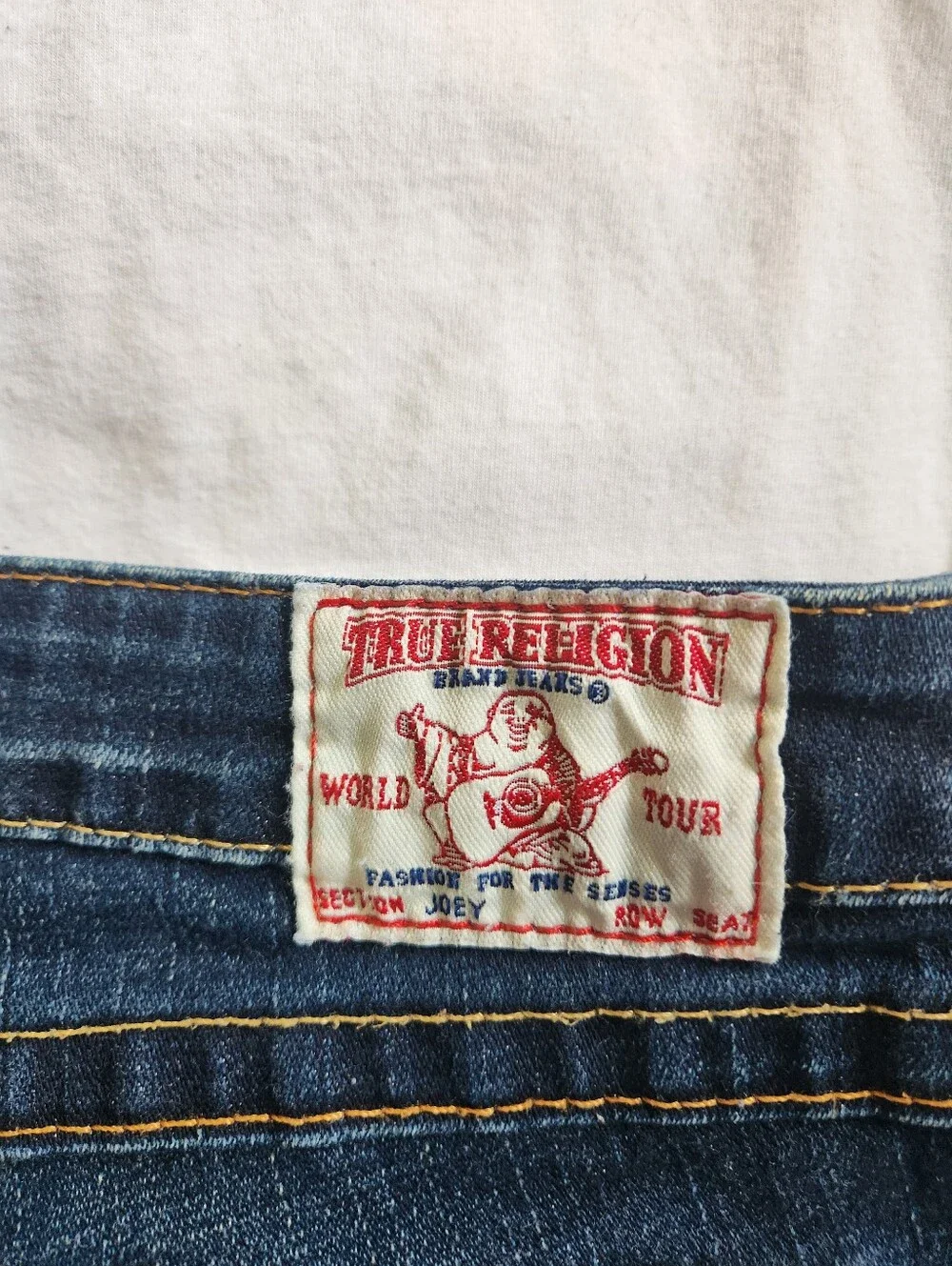 Vintage True Religion Joey Flap Pocket Twisted Seam Low Rise Flare Jeans Size 29 - Picture 10 of 12